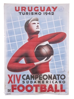 1942 South American Football Championship Poster 20x28"